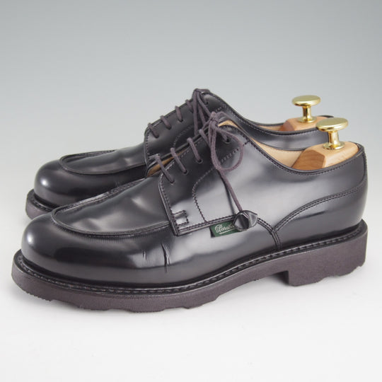 ★パラブーツ(レディース) SIZE 3.5【定価￥96,800-★CHAMBORD/シャンボード】Uチップ/ポリッシュレザー/GLOSS NOIR/黒/Paraboot★p061