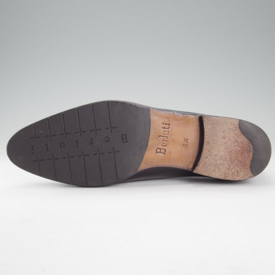 極上★(仏)ベルルッティ SIZE 6.5【現行定価￥353,100-★アレッサンドロ/ALESSANDRO】ホールカット/黒系パティーヌ/メンズ/Berluti★n485