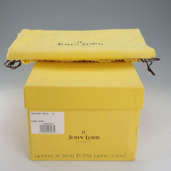 極美品★ジョンロブ SIZE 8【旧ロゴ★CAMPUS/コインローファー】3198ラスト/スエード/KHAKI/カーキ/メンズ/JOHN LOBB★n486