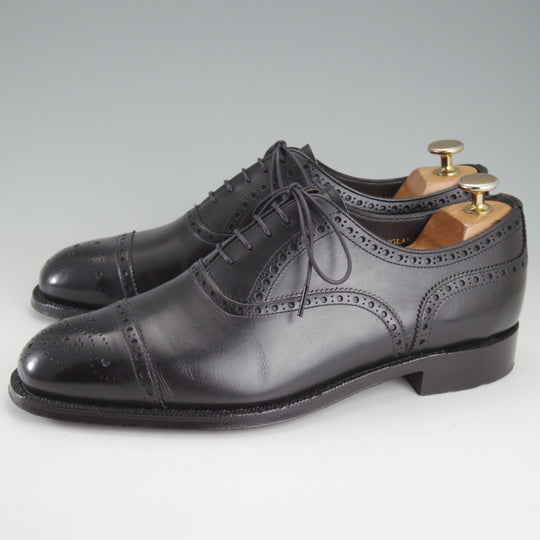極美品★(英)チーニー 7E【定価￥92,400-★FRANCIS/フランシス/6184ラスト】セミブローグ/カーフ/黒/メンズ/CHEANEY★p065