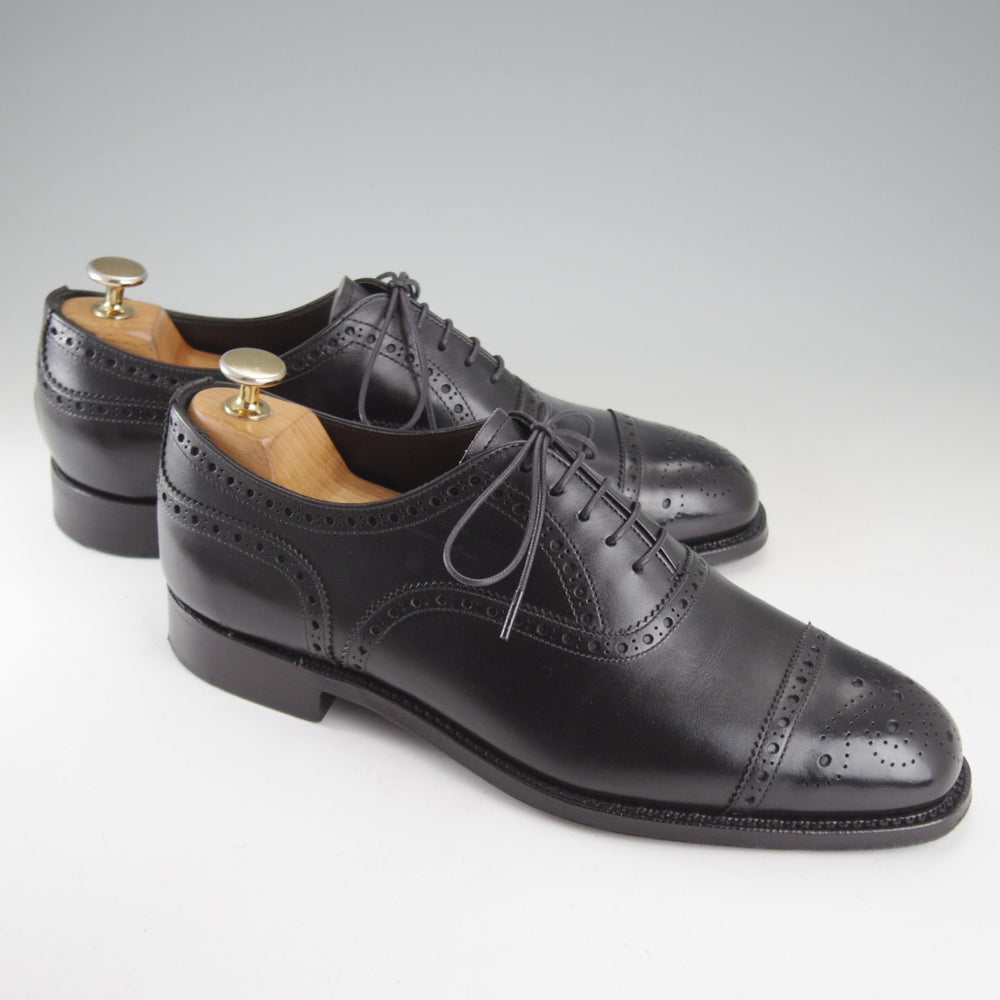 極美品★(英)チーニー 7E【定価￥92,400-★FRANCIS/フランシス/6184ラスト】セミブローグ/カーフ/黒/メンズ/CHEANEY★p065