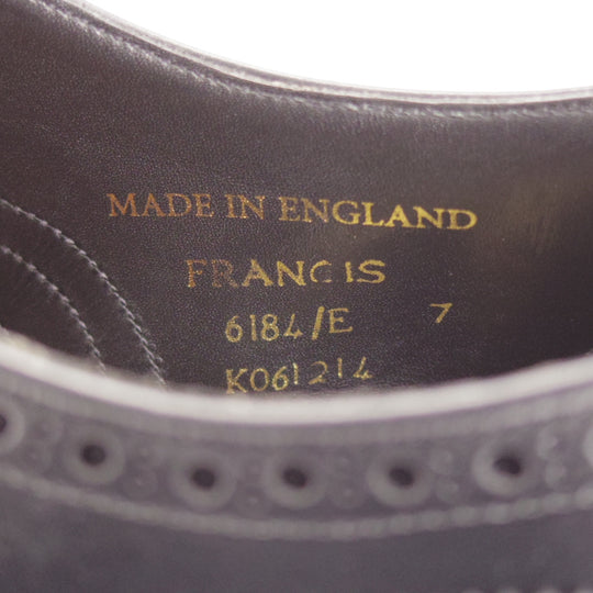 極美品★(英)チーニー 7E【定価￥92,400-★FRANCIS/フランシス/6184ラスト】セミブローグ/カーフ/黒/メンズ/CHEANEY★p065