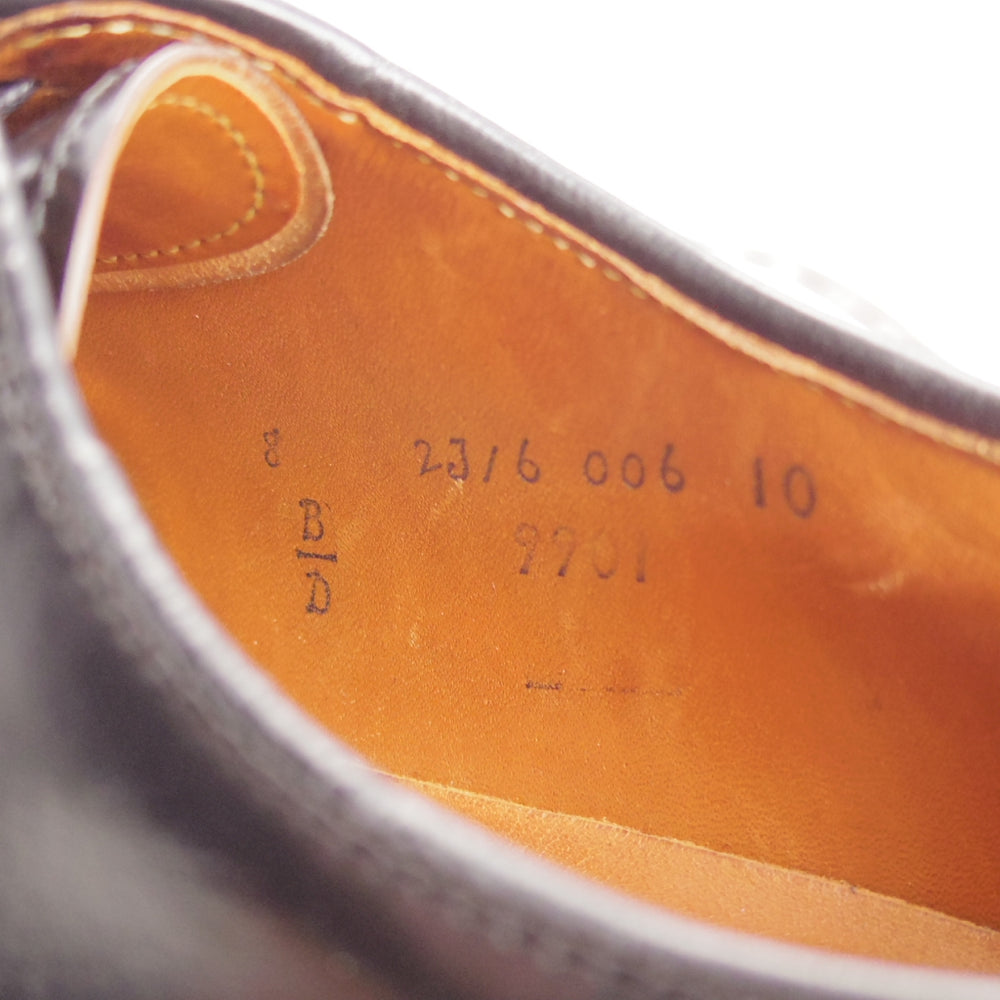 極上★オールデン 8D【定価￥220,000-★コードバン仕様/9901】バリーラスト/プレーントゥ/黒/メンズ/ALDEN★n994