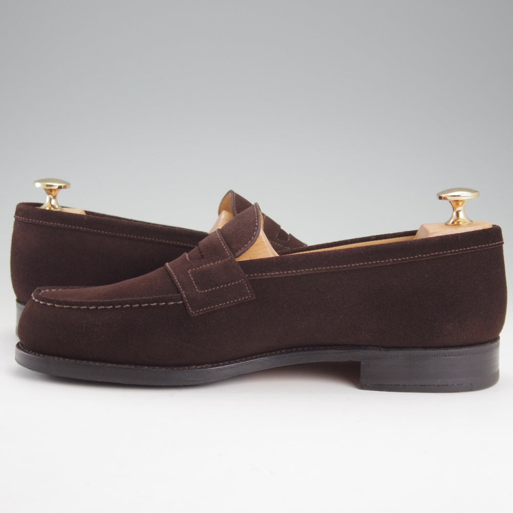 極美品★J.M.ウエストン 5.5C【現行定価￥156,200-★コインローファー/180】41ラスト/スエード/濃茶/メンズ/Weston/ウェストン★n995