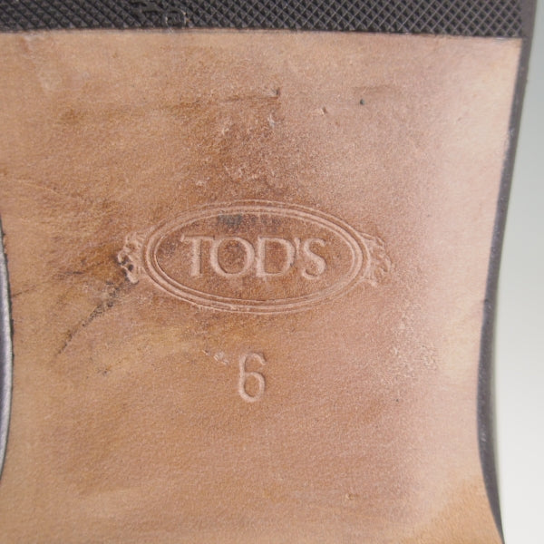 美品★(伊)TOD'S/トッズ SIZE 6【同系モデル定価￥113,300-★コインローファー/黒】カーフ/メンズ★m985