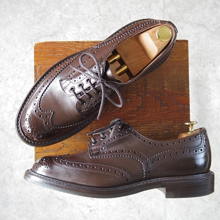 極美品★トリッカーズ SIZE 8【定価￥132,000-★ダイナイトソール/BOURTON/バートン】M5633/カントリーシューズ/濃茶/Tricker's★n492