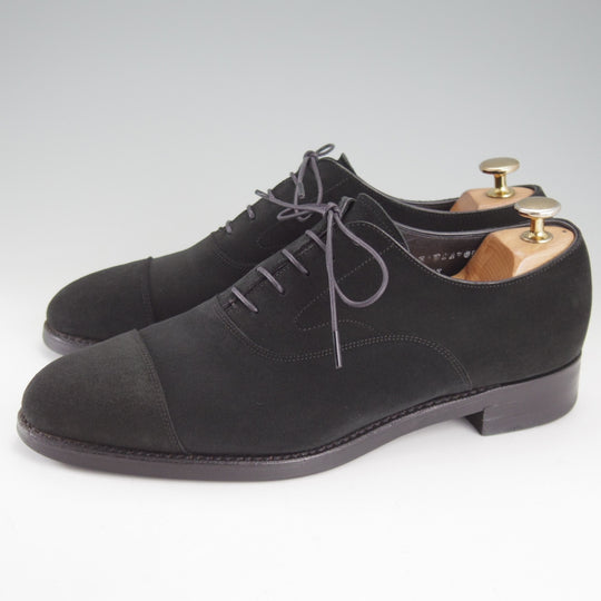 極上★三陽山長 SIZE 7【定価￥99,000-★ストレートチップ/友二郎】R2010ラスト/スエード/黒/メンズ/Sanyo Yamacho★p069