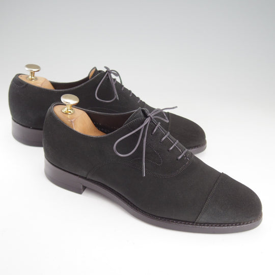 極上★三陽山長 SIZE 7【定価￥99,000-★ストレートチップ/友二郎】R2010ラスト/スエード/黒/メンズ/Sanyo Yamacho★p069