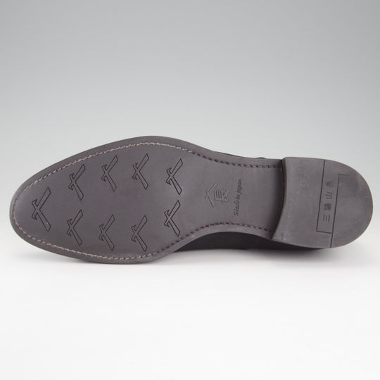 極上★三陽山長 SIZE 7【定価￥99,000-★ストレートチップ/友二郎】R2010ラスト/スエード/黒/メンズ/Sanyo Yamacho★p069