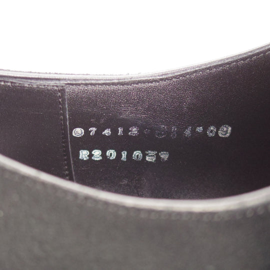 極上★三陽山長 SIZE 7【定価￥99,000-★ストレートチップ/友二郎】R2010ラスト/スエード/黒/メンズ/Sanyo Yamacho★p069