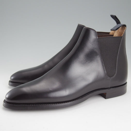 極美品★クロケット&ジョーンズ 7E【定価￥137,500-★サイドゴアブーツ/CHELSEA8】341ラスト/カーフ/黒/メンズ/Crockett&Jones★n998