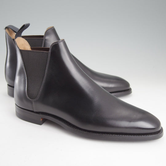 極美品★クロケット&ジョーンズ 7E【定価￥137,500-★サイドゴアブーツ/CHELSEA8】341ラスト/カーフ/黒/メンズ/Crockett&Jones★n998