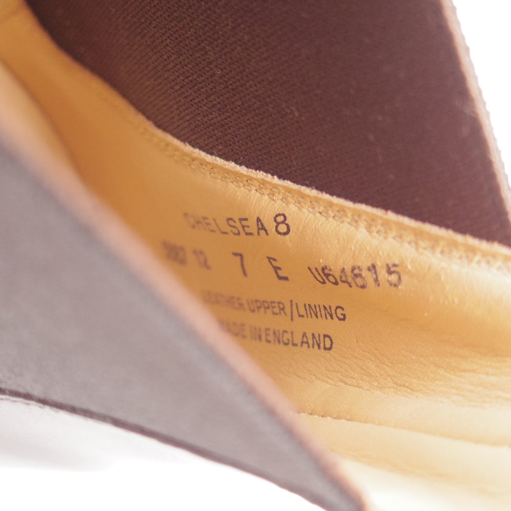 極美品★クロケット&ジョーンズ 7E【定価￥137,500-★サイドゴアブーツ/CHELSEA8】341ラスト/カーフ/黒/メンズ/Crockett&Jones★n998