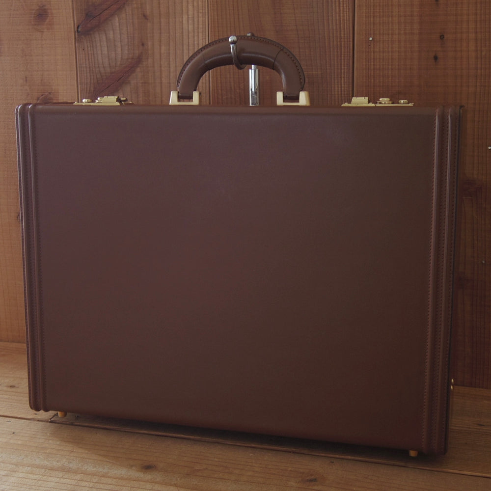 極上★銀座タニザワ/GINZA TANIZAWA【フルレザー仕様★アタッシュケース】メンズ/ビジネス/バッグ/ブリーフケース/茶/革/鞄★N5969