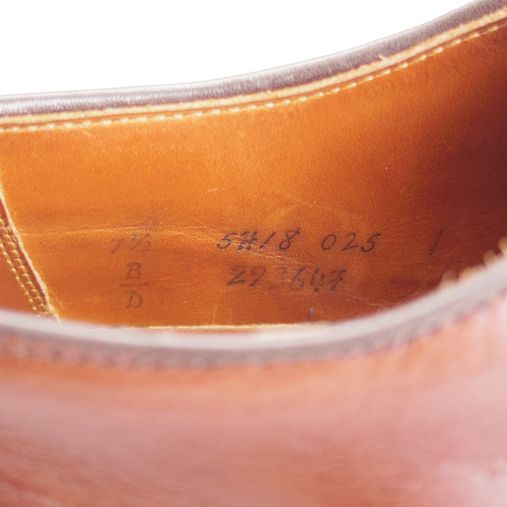 極上★オールデン 7.5D【現行定価18万円以上★クロムエクセルレザー仕様/29364F】バリーラスト/プレーントゥ/濃茶/メンズ/ALDEN★p071