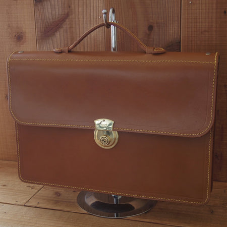 極上★(英)デンツ【英国製★レザー/ブリーフケース】メンズ/ビジネス/バッグ/ロンドンタン/茶/革/鞄/DENTS★N5973