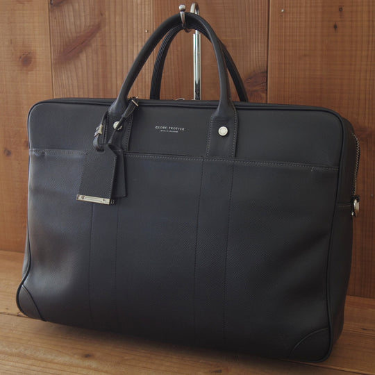 極上★(英)グローブ・トロッター【定価15万円以上★ジェットコレクション/ブリーフケース】ビジネス/バッグ/黒/GLOBE TROTTER★N5975