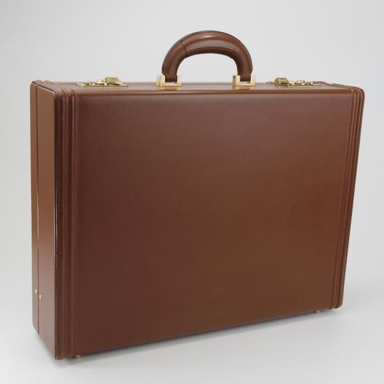 極上★銀座タニザワ/GINZA TANIZAWA【フルレザー仕様★アタッシュケース】メンズ/ビジネス/バッグ/ブリーフケース/茶/革/鞄★N5969