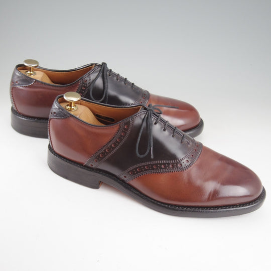 極上★(米)アレンエドモンズ 7.5E【現行定価24万円程度★コードバン仕様/茶×黒/Polo】サドルシューズ/コンビ/メンズ/ALLEN EDMONDS★p073