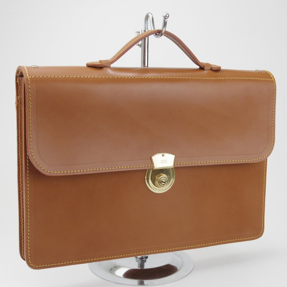 極上★(英)デンツ【英国製★レザー/ブリーフケース】メンズ/ビジネス/バッグ/ロンドンタン/茶/革/鞄/DENTS★N5973