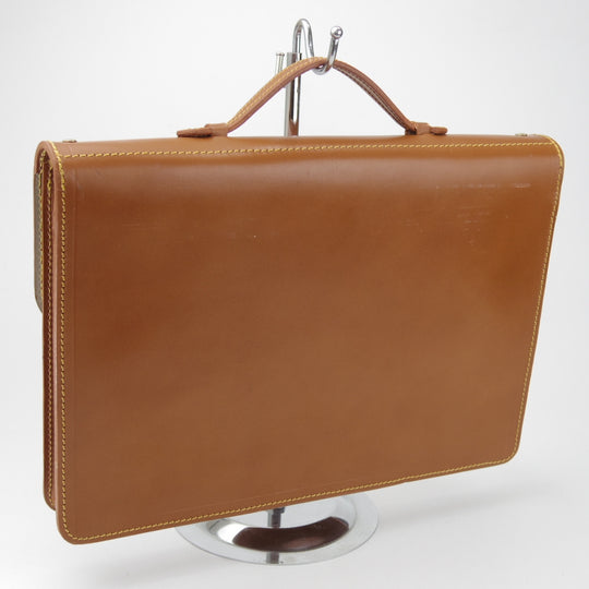 極上★(英)デンツ【英国製★レザー/ブリーフケース】メンズ/ビジネス/バッグ/ロンドンタン/茶/革/鞄/DENTS★N5973