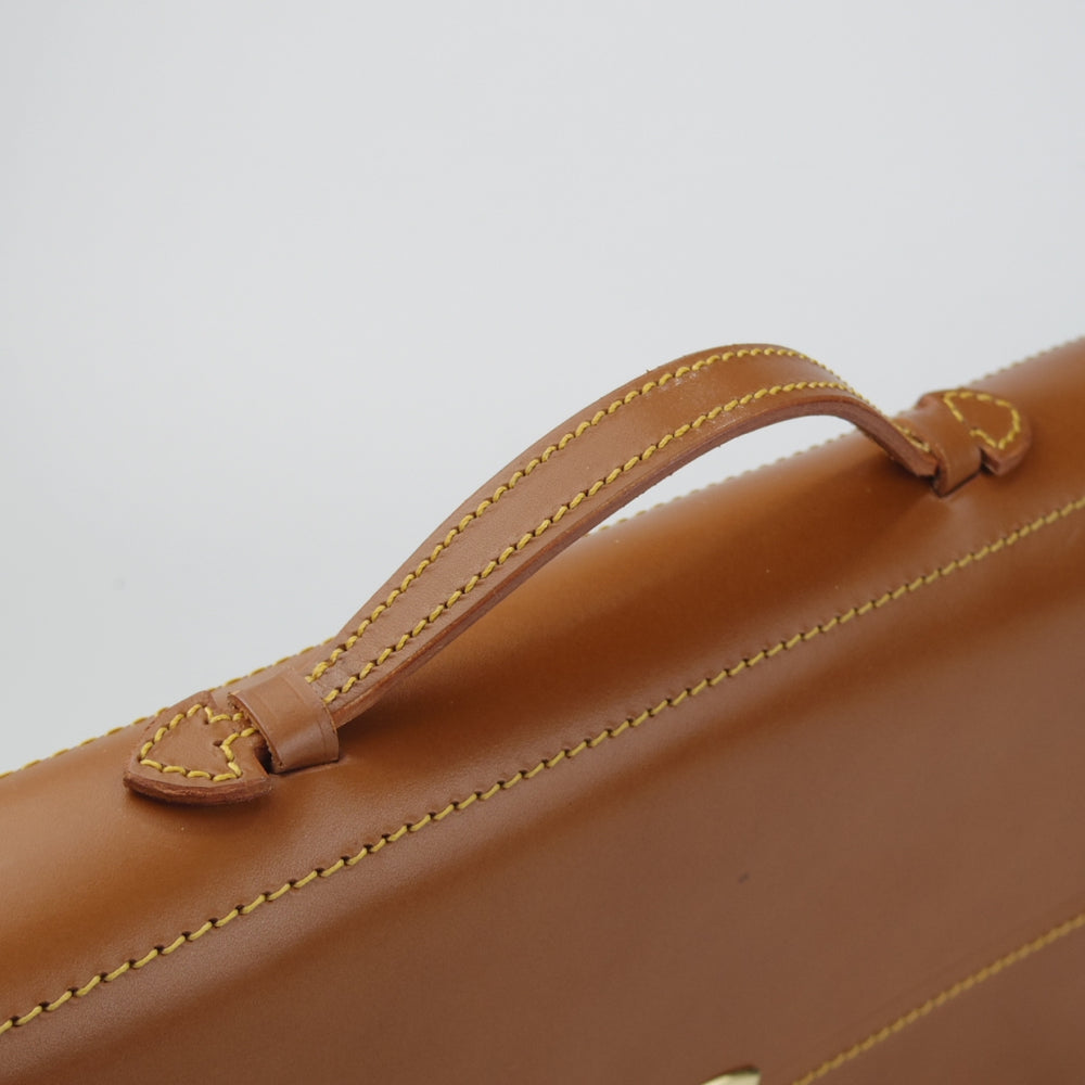 極上★(英)デンツ【英国製★レザー/ブリーフケース】メンズ/ビジネス/バッグ/ロンドンタン/茶/革/鞄/DENTS★N5973