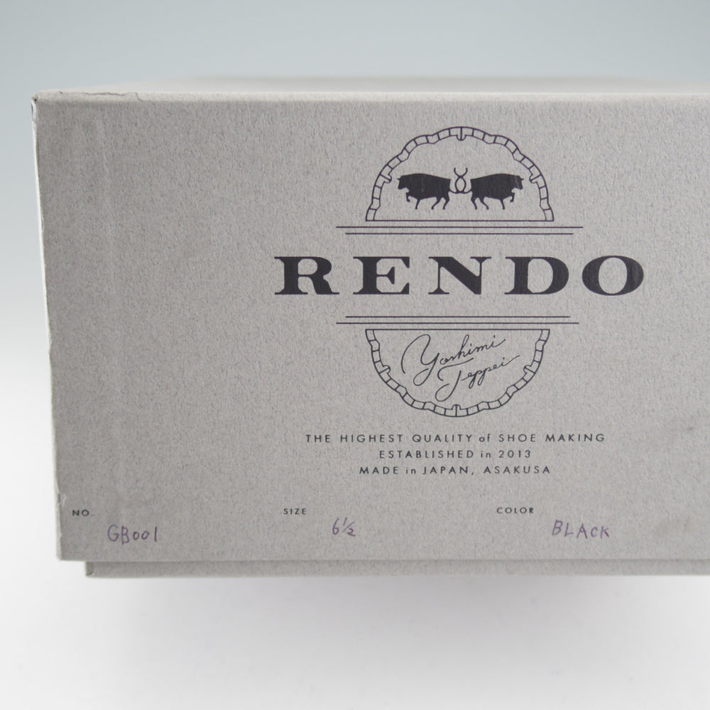 美品★(浅草)RENDO/レンド SIZE 6.5【オーダー価格￥126,500-★ユタカーフ仕様/GB001】Uチップ/黒/メンズ★o524