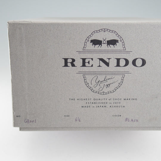 美品★(浅草)RENDO/レンド SIZE 6.5【オーダー価格￥126,500-★ユタカーフ仕様/GB001】Uチップ/黒/メンズ★o524