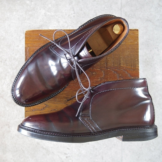 極上★オールデン 8D【定価￥216,700-★コードバン仕様/1339】バリーラスト/チャッカブーツ/#8/バーガンディー/赤茶/メンズ/ALDEN★n504