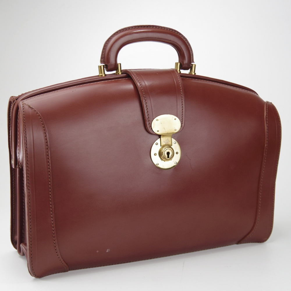 ★(英)Lloyd's/ロイズラゲッジ【貴重★ロイドフットウェア取扱/ダレスバッグ】ブリーフケース/メンズ/ビジネス/バッグ/茶/革/鞄★N5976