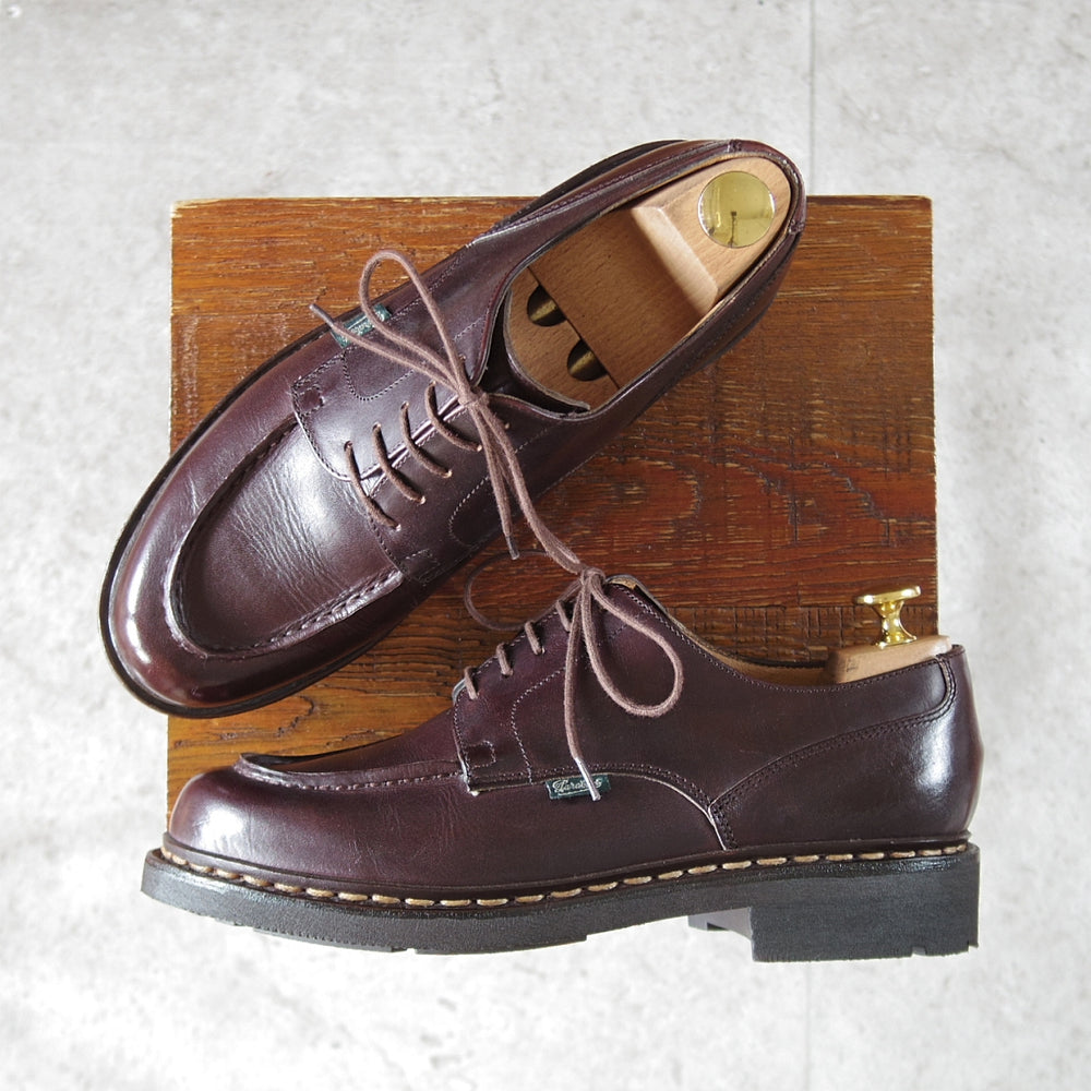 極美品★パラブーツ SIZE 6【定価￥99,000-★シャンボード/CHAMBORD】Uチップ/TEXソール/リスレザー/CAFE/濃茶/メンズ/ Paraboot★o533