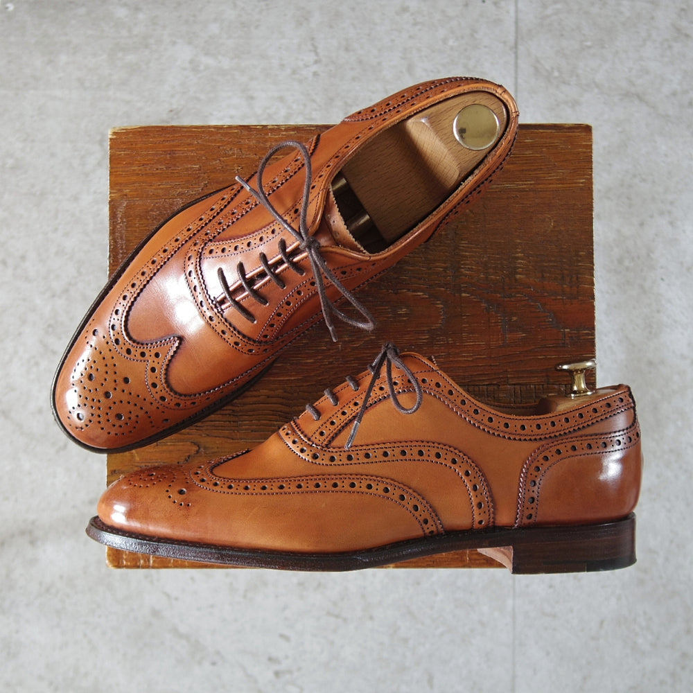 極美品★(英)チーニー 6.5F【定価￥82,500-★ARTHUR 3/アーサー/125ラスト】フルブローグ/カーフ/DARK LEAF BURNISHED/茶/CHEANEY★o535