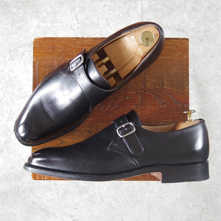 極美品★チャーチ 75F/UK7.5【定価￥158,400-★BECKET/ベケット】173ラスト/モンクストラップ/カーフ/黒/メンズ/Church's★o003
