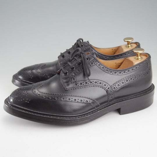 美品★トリッカーズ SIZE 8【定価￥132,000-★ダイナイトソール/BOURTON/バートン】M5633/カントリーシューズ/カーフ/黒/Tricker's★o534
