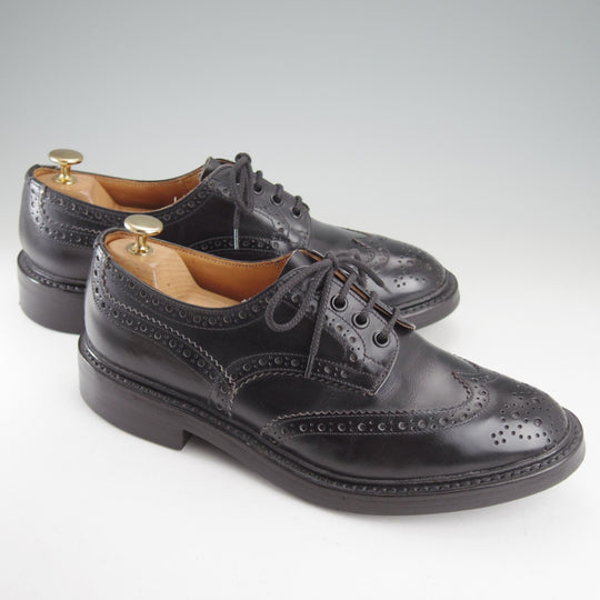 美品★トリッカーズ SIZE 8【定価￥132,000-★ダイナイトソール/BOURTON/バートン】M5633/カントリーシューズ/カーフ/黒/Tricker's★o534