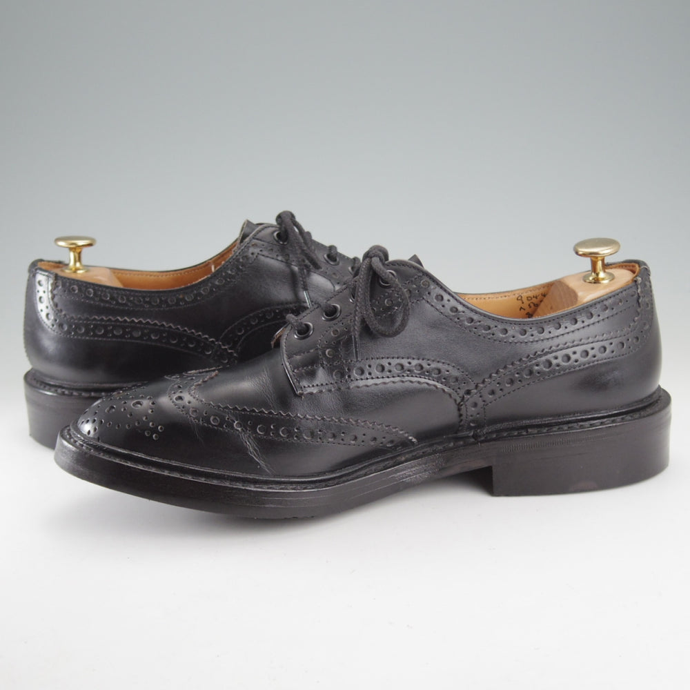 美品★トリッカーズ SIZE 8【定価￥132,000-★ダイナイトソール/BOURTON/バートン】M5633/カントリーシューズ/カーフ/黒/Tricker's★o534