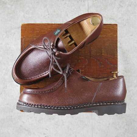 未使用★パラブーツ SIZE 41【定価￥94,600-★ミカエル/MICHAEL】チロリアンシューズ/グレインレザー/EBENE/濃茶/Paraboot★o008