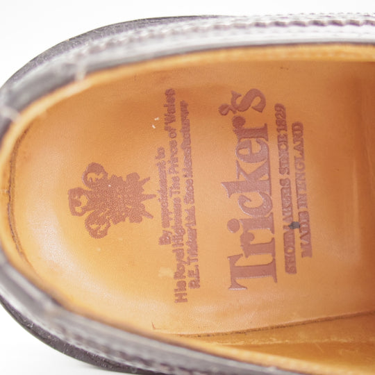 美品★トリッカーズ SIZE 8【定価￥132,000-★ダイナイトソール/BOURTON/バートン】M5633/カントリーシューズ/カーフ/黒/Tricker's★o534