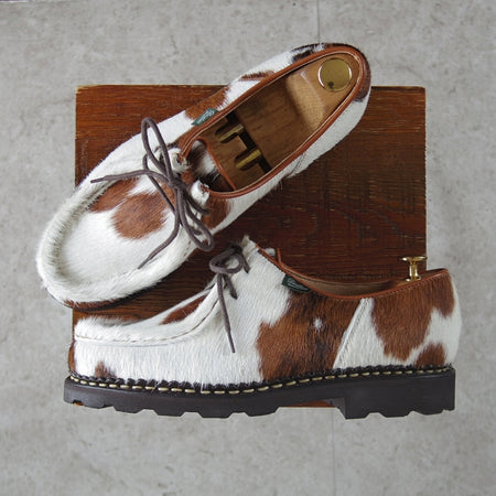 未使用★パラブーツ SIZE 41【定価￥96,800-★ハラコ仕様/MICHAEL/ミカエル】チロリアンシューズ/POILS VACHE/Paraboot★o011