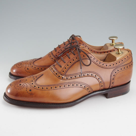 極美品★(英)チーニー 6.5F【定価￥82,500-★ARTHUR 3/アーサー/125ラスト】フルブローグ/カーフ/DARK LEAF BURNISHED/茶/CHEANEY★o535