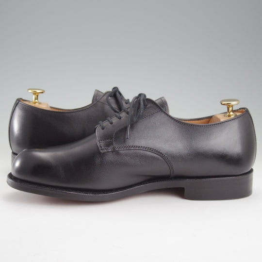 極美品★トリッカーズ SIZE 7.5【定価￥132,000-★プレーントゥ/8111】ポストマンシューズ/カーフ/黒/メンズ/Tricker's★n505