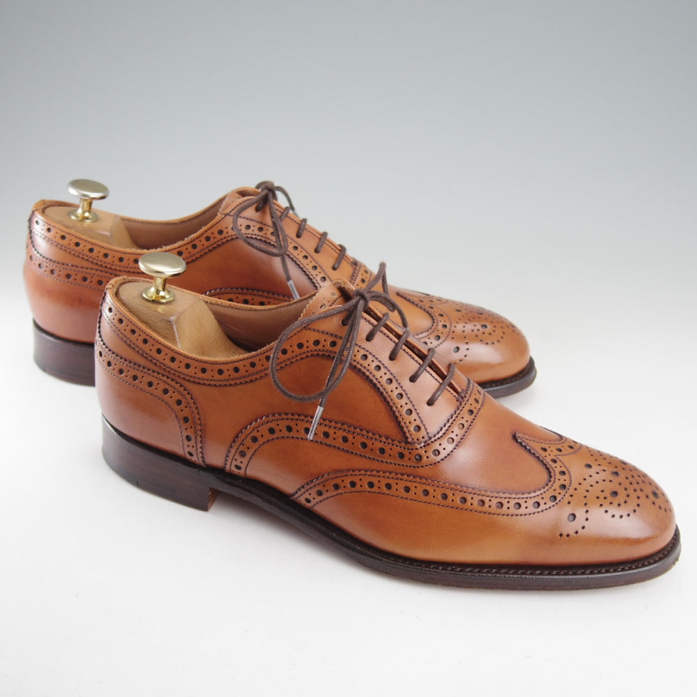 極美品★(英)チーニー 6.5F【定価￥82,500-★ARTHUR 3/アーサー/125ラスト】フルブローグ/カーフ/DARK LEAF BURNISHED/茶/CHEANEY★o535