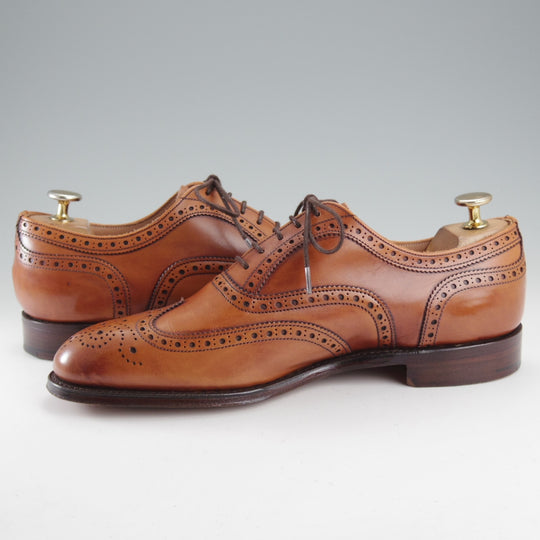 極美品★(英)チーニー 6.5F【定価￥82,500-★ARTHUR 3/アーサー/125ラスト】フルブローグ/カーフ/DARK LEAF BURNISHED/茶/CHEANEY★o535