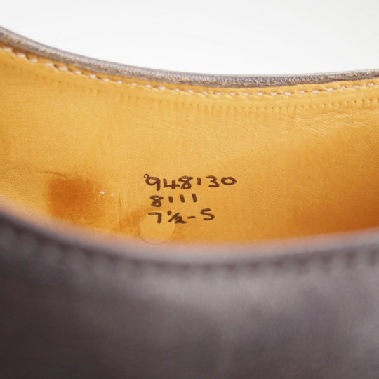極美品★トリッカーズ SIZE 7.5【定価￥132,000-★プレーントゥ/8111】ポストマンシューズ/カーフ/黒/メンズ/Tricker's★n505
