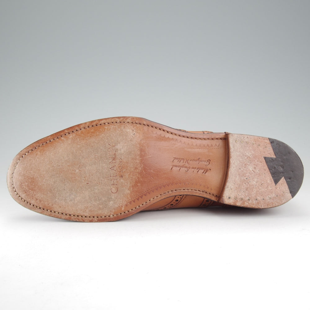 極美品★(英)チーニー 6.5F【定価￥82,500-★ARTHUR 3/アーサー/125ラスト】フルブローグ/カーフ/DARK LEAF BURNISHED/茶/CHEANEY★o535