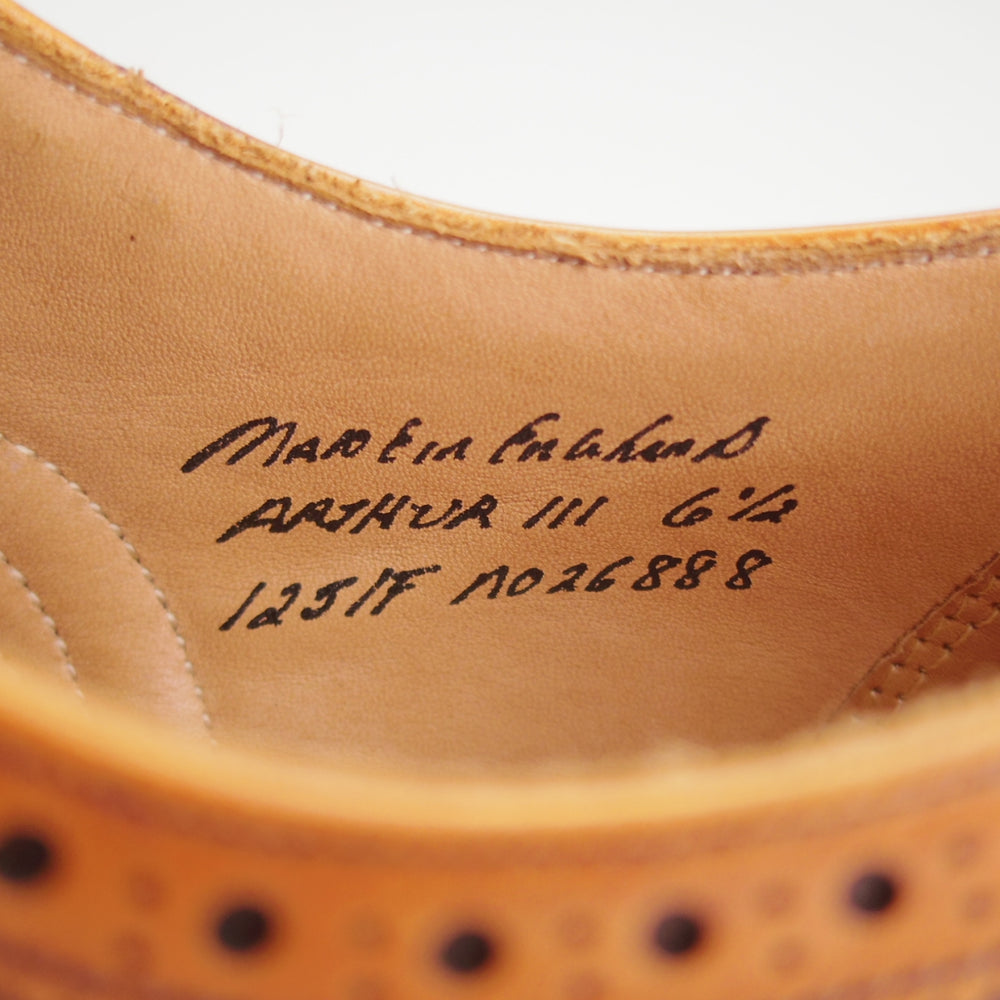 極美品★(英)チーニー 6.5F【定価￥82,500-★ARTHUR 3/アーサー/125ラスト】フルブローグ/カーフ/DARK LEAF BURNISHED/茶/CHEANEY★o535