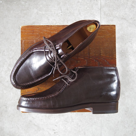 未使用★(伊製)Le Yucca's/レユッカス SIZE 40【モデル定価￥143,000-★チロリアンブーツ/Y29819】Davidラスト/ホースレザー/濃茶★p090