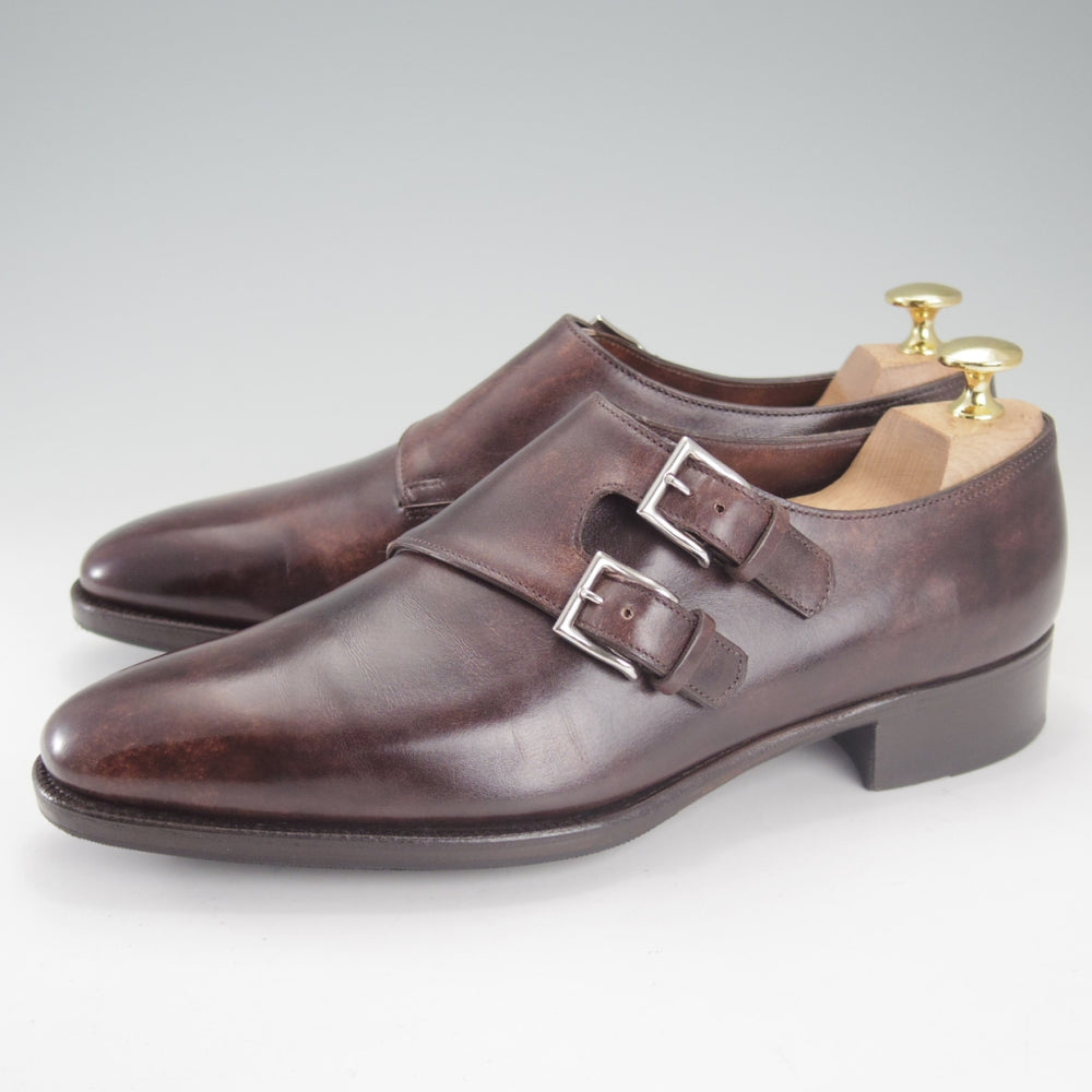 ★ジョンロブ 6E【現行定価￥344,300-★プレステージライン/CHAPEL/8000ラスト】ミュージアムカーフ/ダブルモンク/濃茶/JOHN LOBB★o001
