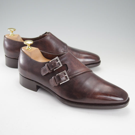 ★ジョンロブ 6E【現行定価￥344,300-★プレステージライン/CHAPEL/8000ラスト】ミュージアムカーフ/ダブルモンク/濃茶/JOHN LOBB★o001