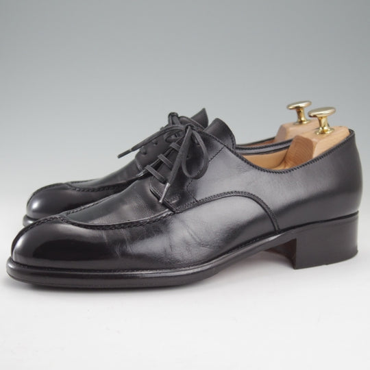 極美品★(伊製)Le Yucca's/レユッカス SIZE 40.5【定価￥170,280-★エンツォ・ボナフェ製/Y18711】Karenaラスト/Uチップ/黒/メンズ★n508